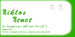 miklos nemet business card